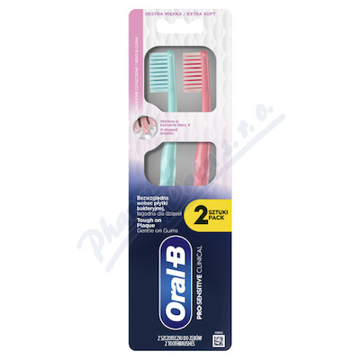 Oral-b Pro Sensit.-clinic.zub.kart.extra Soft 2ks
