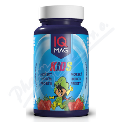 IQ Mag Kids mořský hořčík s jahodovou příchutí 90 tablet