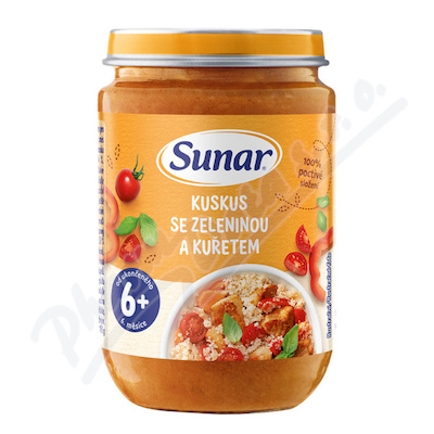 Sunar příkrm Kuskus se zeleninou a kuřetem 6m+ 190g