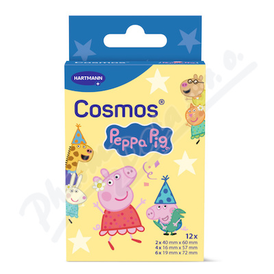 Cosmos dětská náplast Peppa pig 3 velikosti 12ks