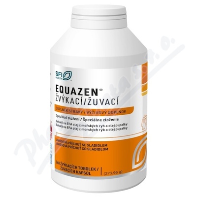 Equazen žvýkací tobolky 360ks jahodová příchuť