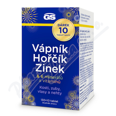 GS Vápník Hořčík Zinek 130+10 tablet zdarma