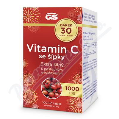 GS Vitamin C 1000mg se šípky 100+30 tablet zdarma