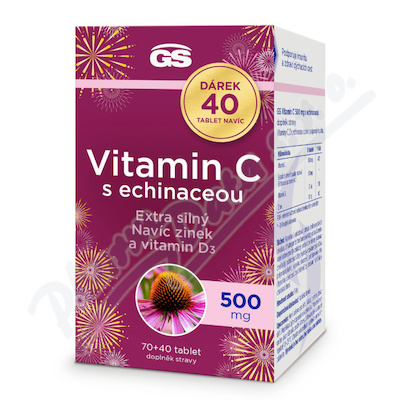 GS Vitamin C 500mg s Echinaceou 70+40 tablet zdarma