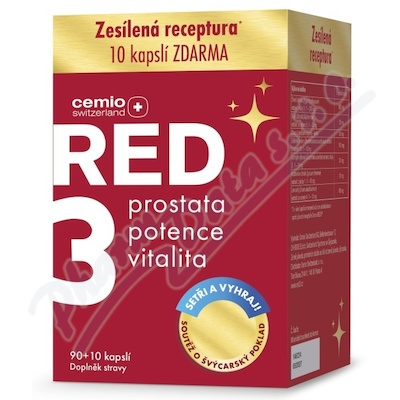 Cemio RED3 90+10 kapslí zdarma