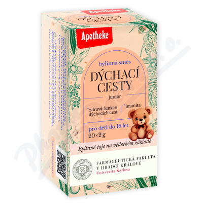 Apotheke Faf Univerzita Karlova Dýchací cesty junior čaj 20x2g