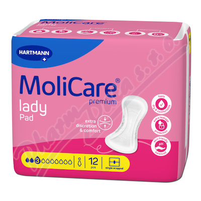 MoliCare Lady Pad inkontinenční dámské vložky 3 kapky 12ks