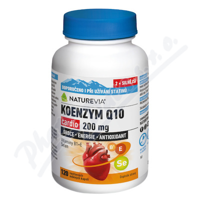 NatureVia Koenzym Q10 cardio 200mg 120 kapslí