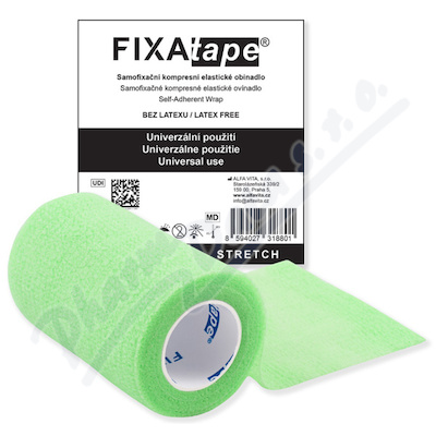 FIXAtape Stretch samofixační obinadlo 7.5cmx450cm fluorescent green