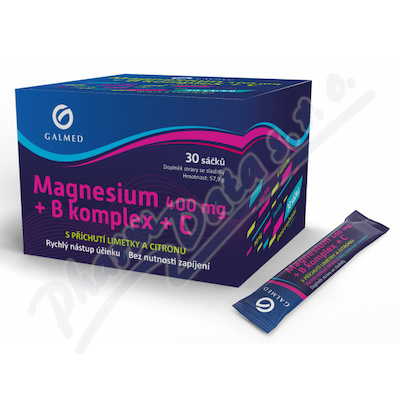 Magnesium 400mg + B komplex + vitamin C 30 sáčků Galmed