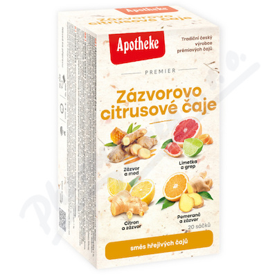 Apotheke Premier Zázvorovo citrusové čaje 4v1 20 sáčků
