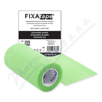 FIXAtape Stretch samofixační obinadlo 10cmx450cm neonově zelená