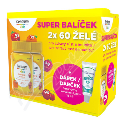 Centrum Kids Gummies multifruit 2x60ks + dárek