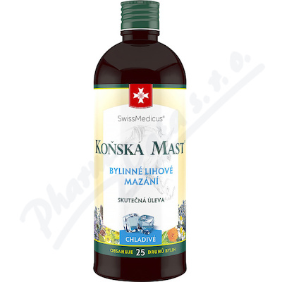 SwissMedicus Koňská mast Bylinné lihové mazání chladivé 400ml