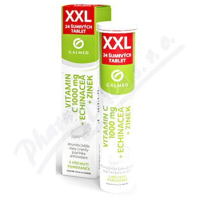 Vitamin C 1000mg echinacea zinek XXL 24 šumivých tablet Galmed