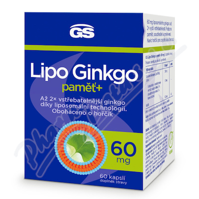 GS Lipo Ginkgo paměť+ 60mg 60 kapslí