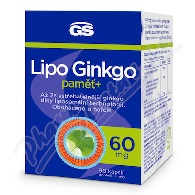 GS Lipo Ginkgo paměť+ 60mg 90 kapslí