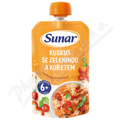 Sunar Kapsička Kuskus se zeleninou a kuřetem 6m+ 120g
