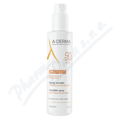 A-derma Protect Transparentní Sprej Spf50+ 200ml