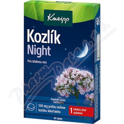 Kneipp Kozlík Night pro klidnou noc 500mg 40 tablet