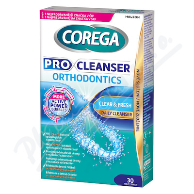 Corega Pro Cleanser Orthodontics čistící tablety 30ks