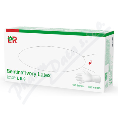 Rukavice vyšetřovací Sentina Ivory latex vel.L 100 ks