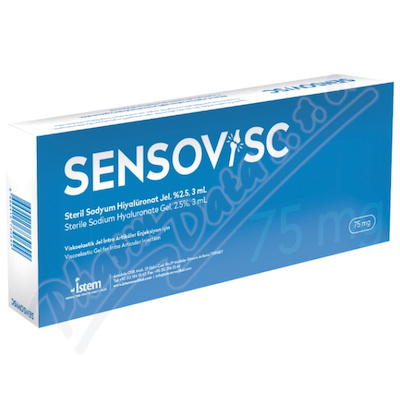 Sensovisc 75mg/3ml intraartikulární injekce, hrazena 1 aplikace do 1