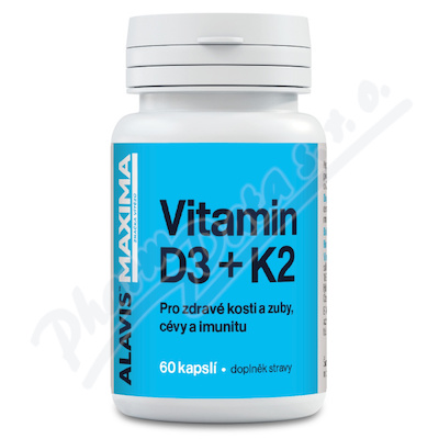 Alavis Maxima Vitamin D3+K2 60 kapslí