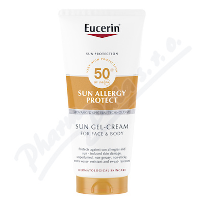Eucerin SUN ochranný krémový gel proti sluneční alergii SPF50+ 200 ml