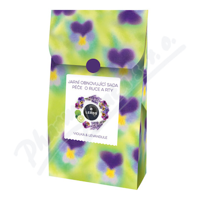Leros Jarní obnovující sada péče o ruce a rty Violka & levandule