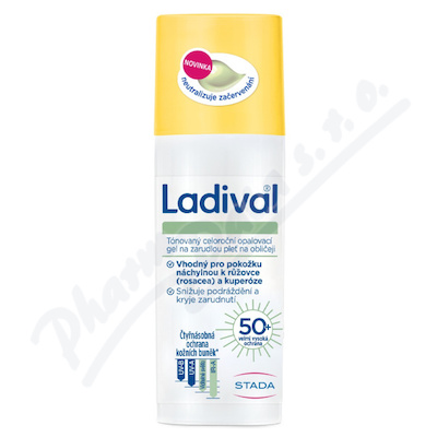Ladival opalovací gel zarudlá pleť na obličeji SPF50+ 50ml