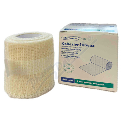 Kohezivní obvaz samodržící nesterilní 6cmx4m Steriwund