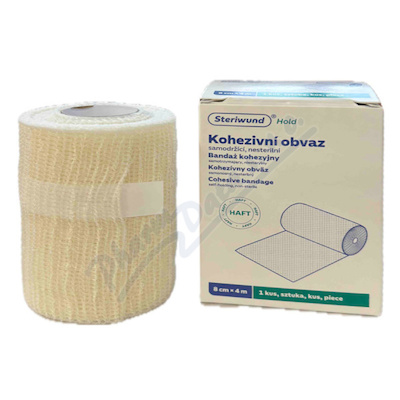 Kohezivní obvaz samodržící nesterilní 8cmx4m Steriwund