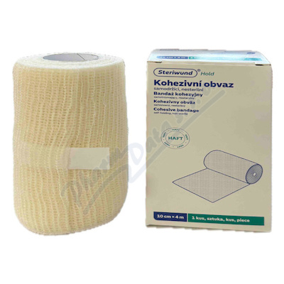 Kohezivní obvaz samodržící nesterilní 10cmx4m Steriwund
