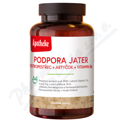 Apotheke Podpora jater ostropestřec + artyčok + vitamin B6 90 tobolek