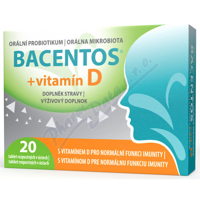 Bacentos + vitamín D orální probiotikum 20 tablet