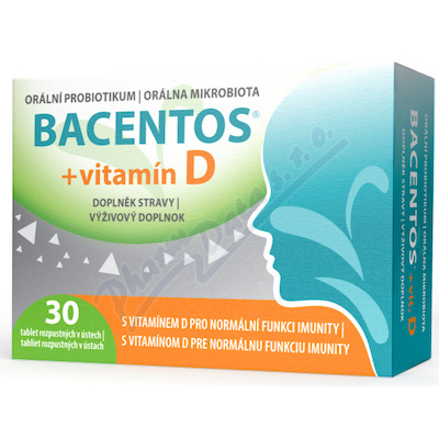 Bacentos + vitamín D orální probiotikum 30 tablet