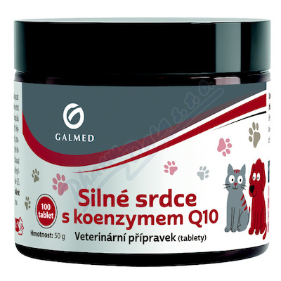 Silné Srdce s koenzymem Q10 s příchutí masa 100 tablet Galmed