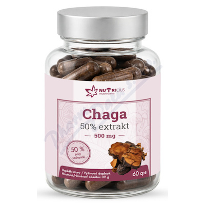 Chaga 50% extrakt 500mg 60 kapslí