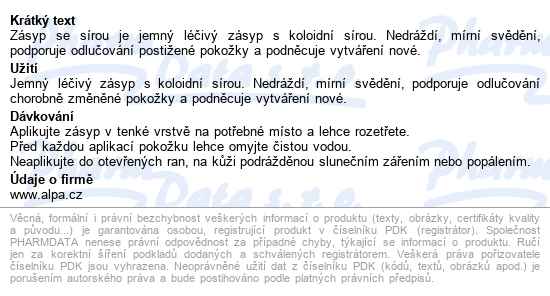 Sulfothion Zásyp Se Sírou 100g - popis