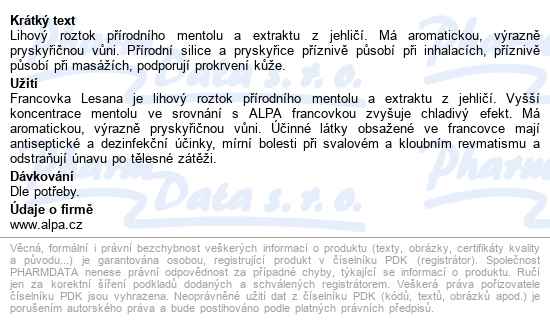 Lesana Francovka 60ml - popis