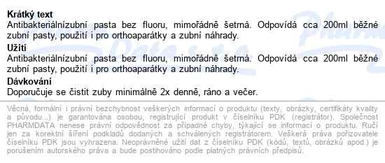 Dr.liebe Ajona Stomaticum Koncentr.zub.pasta 25ml - popis