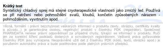 Syntetický Led Chladivý Sprej 400ml - popis