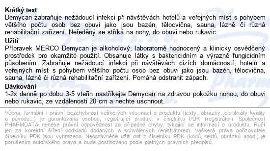 Merco Demycan Na Dezinfekci Mykóz 120ml - popis