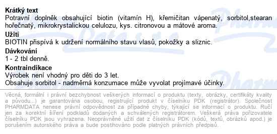 Naturvita Biosil Tbl.60 - popis