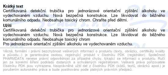 Alkohol Test Sada 5ks - popis