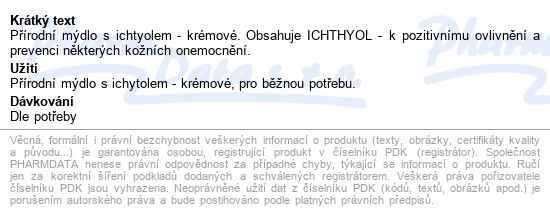 Merco Sano Mýdlo S Ichtyolem 100g 8% - popis