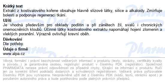 Alpa Francovka Kostival 60ml - popis