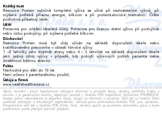 Resource Protein Jahodový 4x200 Ml perorální roztok 4x200ml - popis