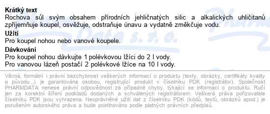 Rochova Sůl Klasik (speciál) 200g - popis